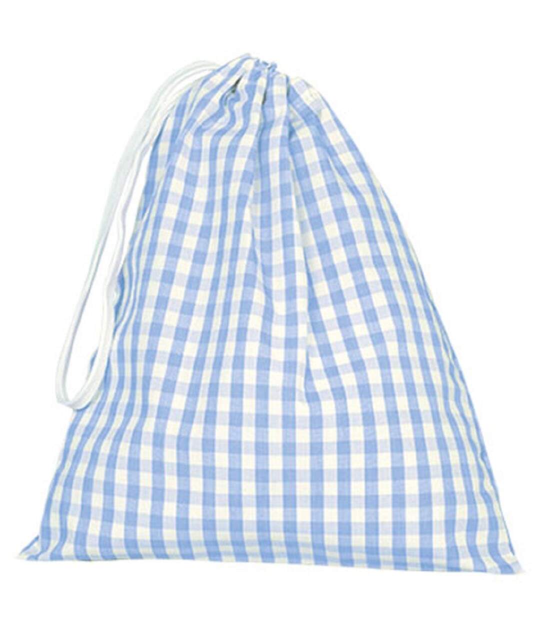 Sac à dos en toile - REF SNACK - bleu et blanc à carreaux-2