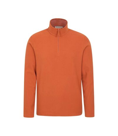 Mens Camber Ii Half Zip Fleece Top Burnt Orange Mountain Warehouse