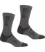 Pack Of 2  Unisex Adult Wool Hiking Boot Socks  Briar Grey Navy Regatta-1