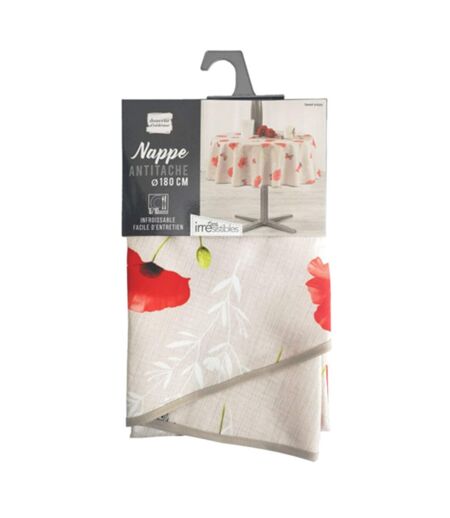 Nappe Antitache Ronde Sweet Poppy 180cm Rouge