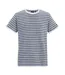 Mens Benlin Striped T-shirt White Navy Regatta-2