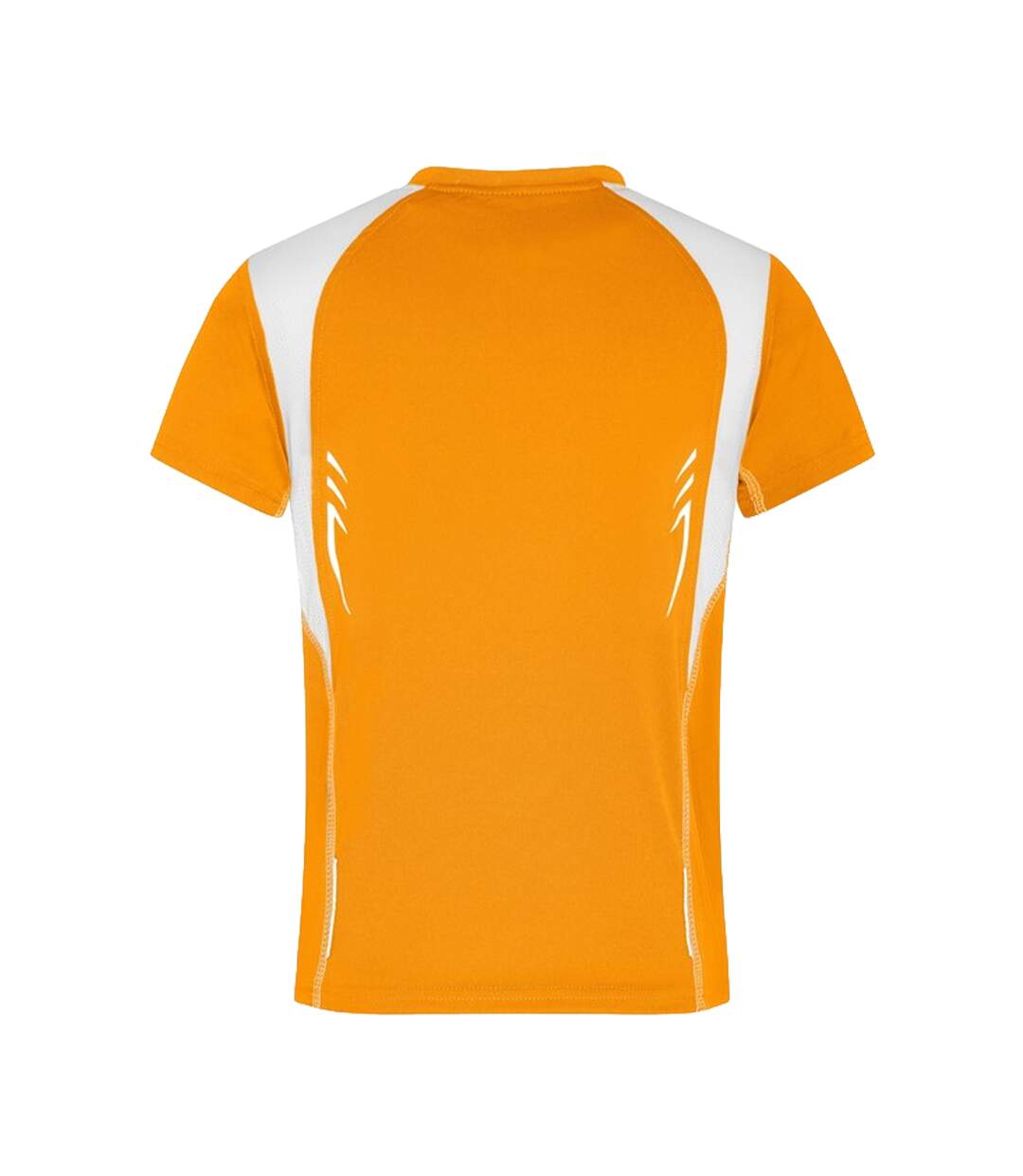 T-shirt Course À Pied Homme Orange Blanc James And Nicholson-2