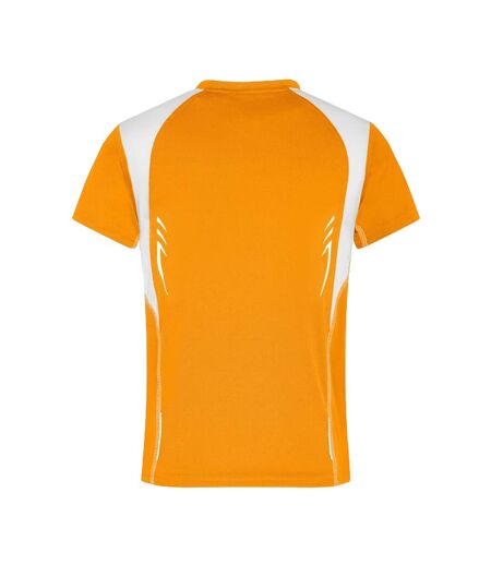 T-shirt Course À Pied Homme Orange Blanc James And Nicholson