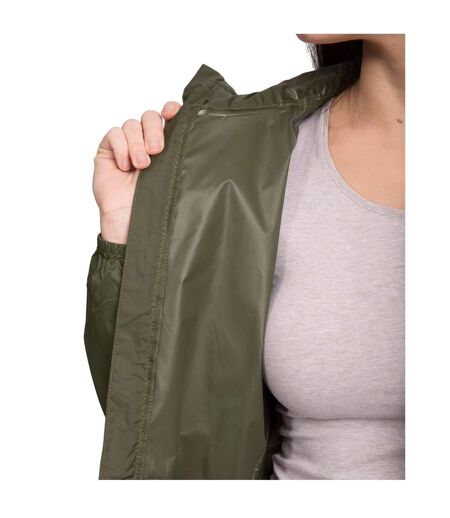 Unisex Adult Qikpac Waterproof Jacket Moss Trespass