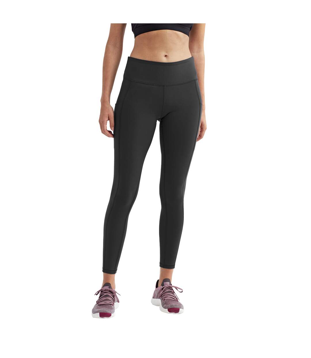 Womens/ladies performance recycled leggings black TriDri