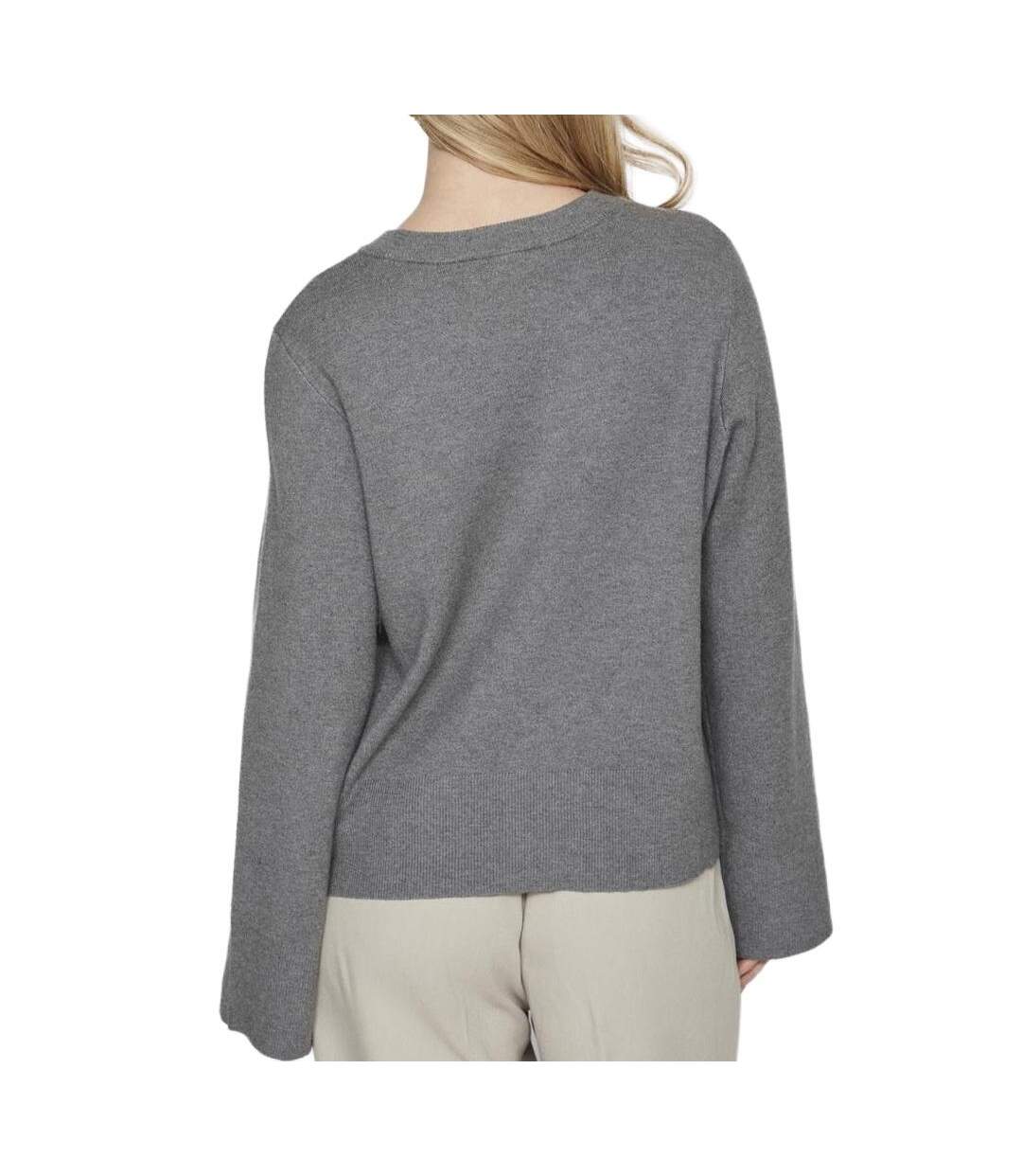 Pull gris femme vila vicassie-2