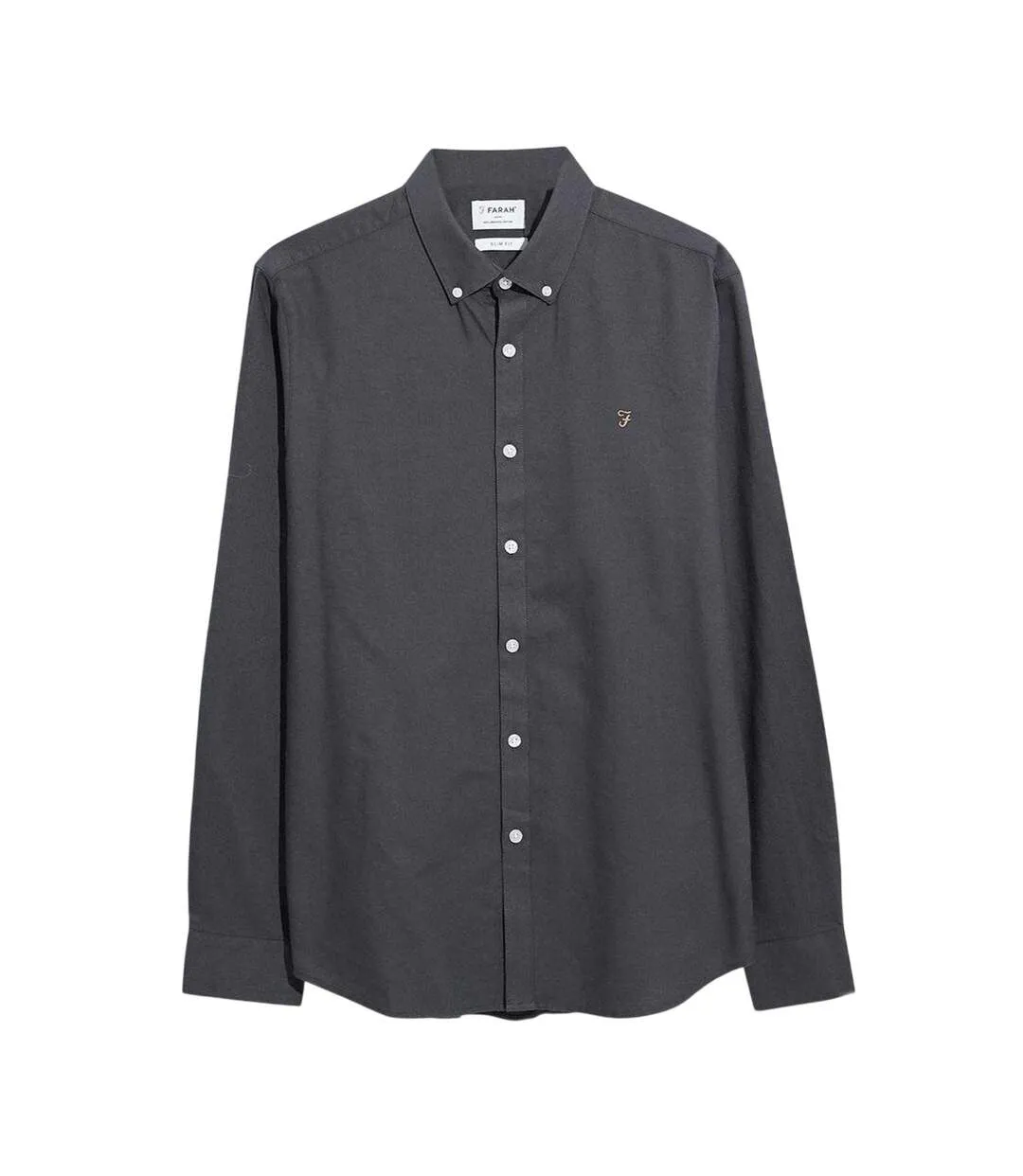 Chemise À Boutons Manches Longues Homme Anthracite Farah-2