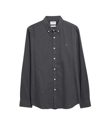 Chemise À Boutons Manches Longues Homme Anthracite Farah