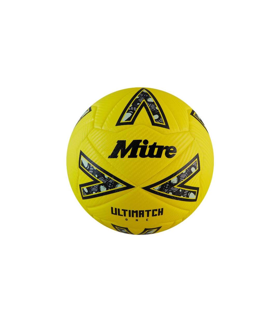 Ballon De Foot Ultimatch One Taille 4 Jaune Noir Gris Mitre-1