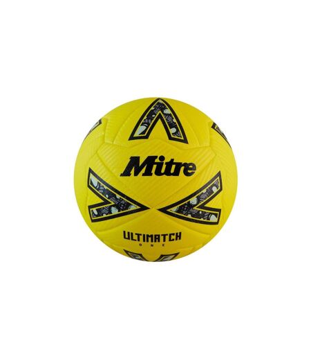 Ballon De Foot Ultimatch One Taille 4 Jaune Noir Gris Mitre