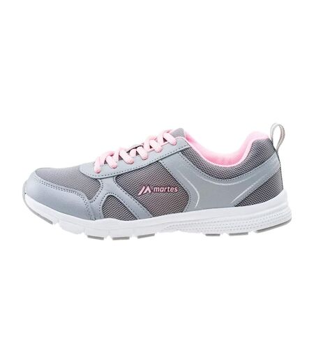 Baskets Celari Femme Gris Clair Rose Argenté Martes