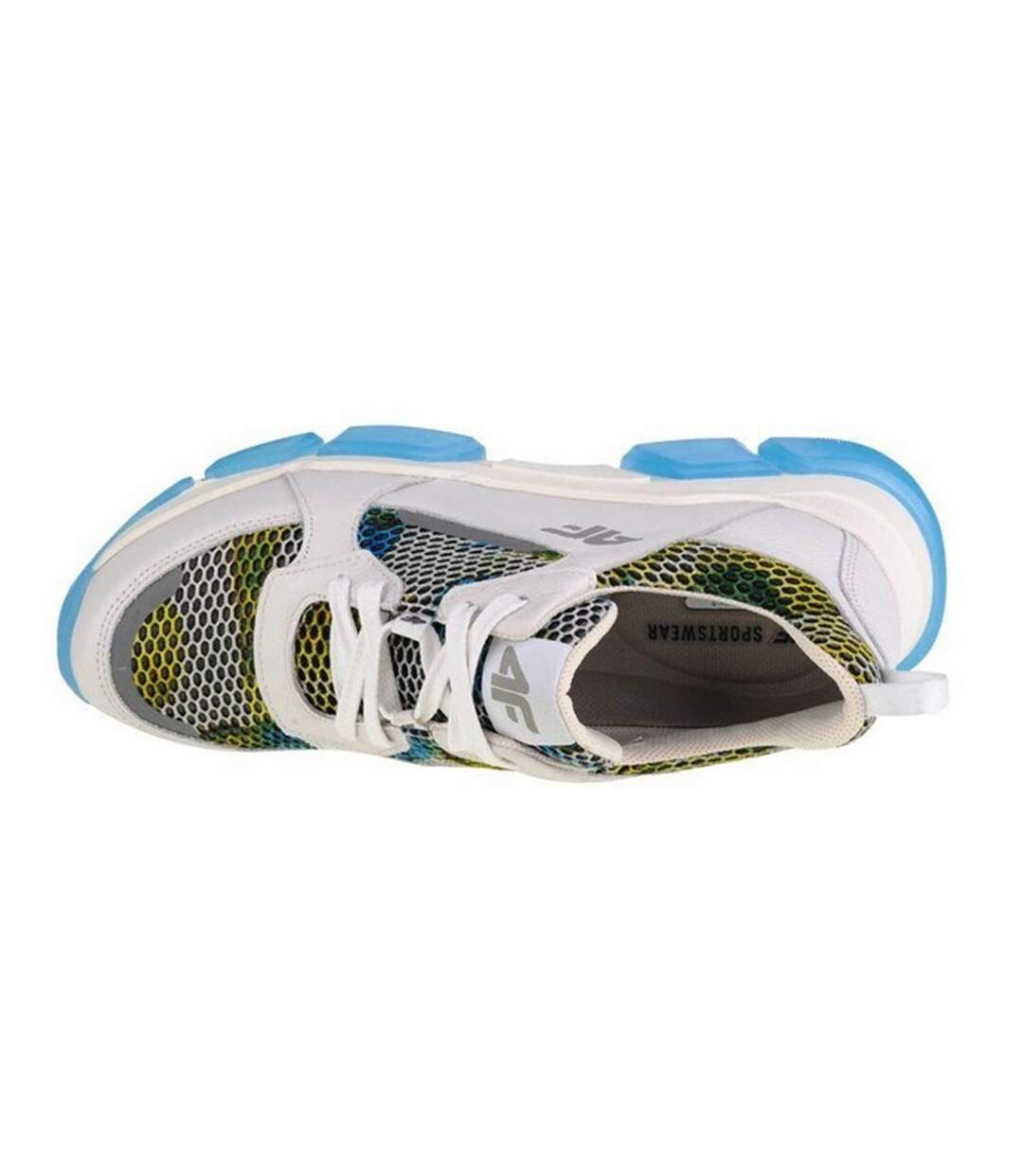Baskets Femme Blanc Bleu 4F-3