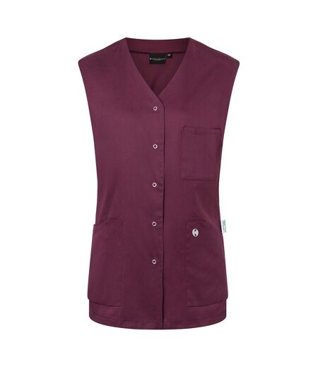 Womens/ladies Essential Sleeveless Work Tunic Aubergine Karlowsky