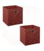 Lot de 2 boites de rangement en tissu Minimalist - 31x31x31cm - Rouge