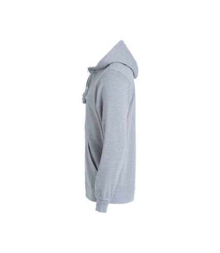 Clique Mens Basic Full Zip Hoodie (Gray Melange)