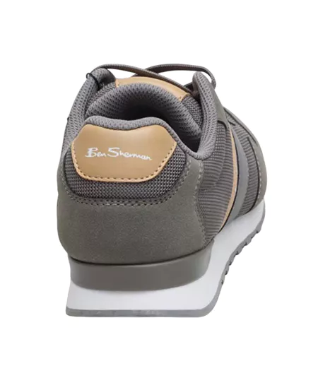 Baskets Style Logo Owen Homme Gris Vert Brun Clair Ben Sherman