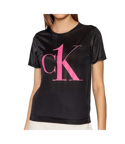 T-shirt Noir Femme Calvin Klein Crew Neck
