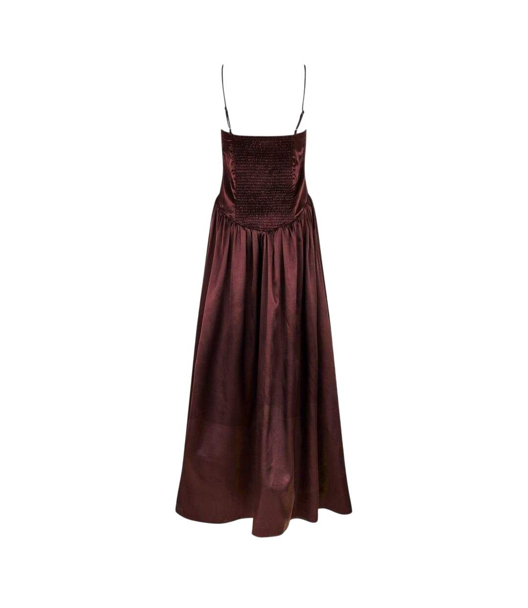 Womens/ladies Alexa Satin Maxi Dress Chocolate AmyLynn-2