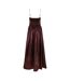 Womens/ladies Alexa Satin Maxi Dress Chocolate AmyLynn-2