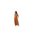 Robe Mi-longue Vacances Femme Rouge Pastel AX Paris-1