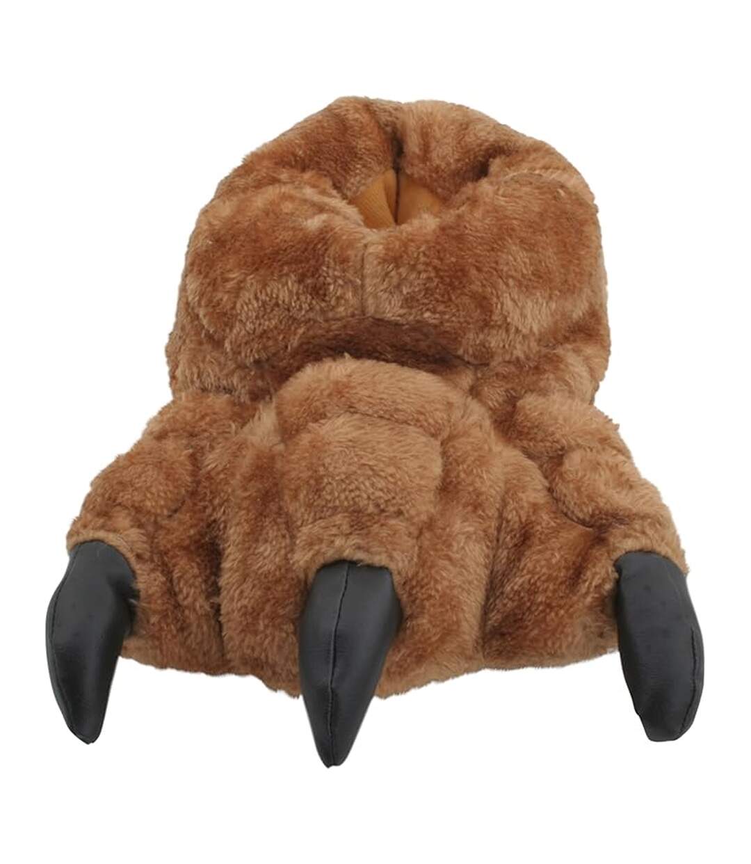 Mens Monster Claw Plush 3d Slippers Brown Slumberzzz-2
