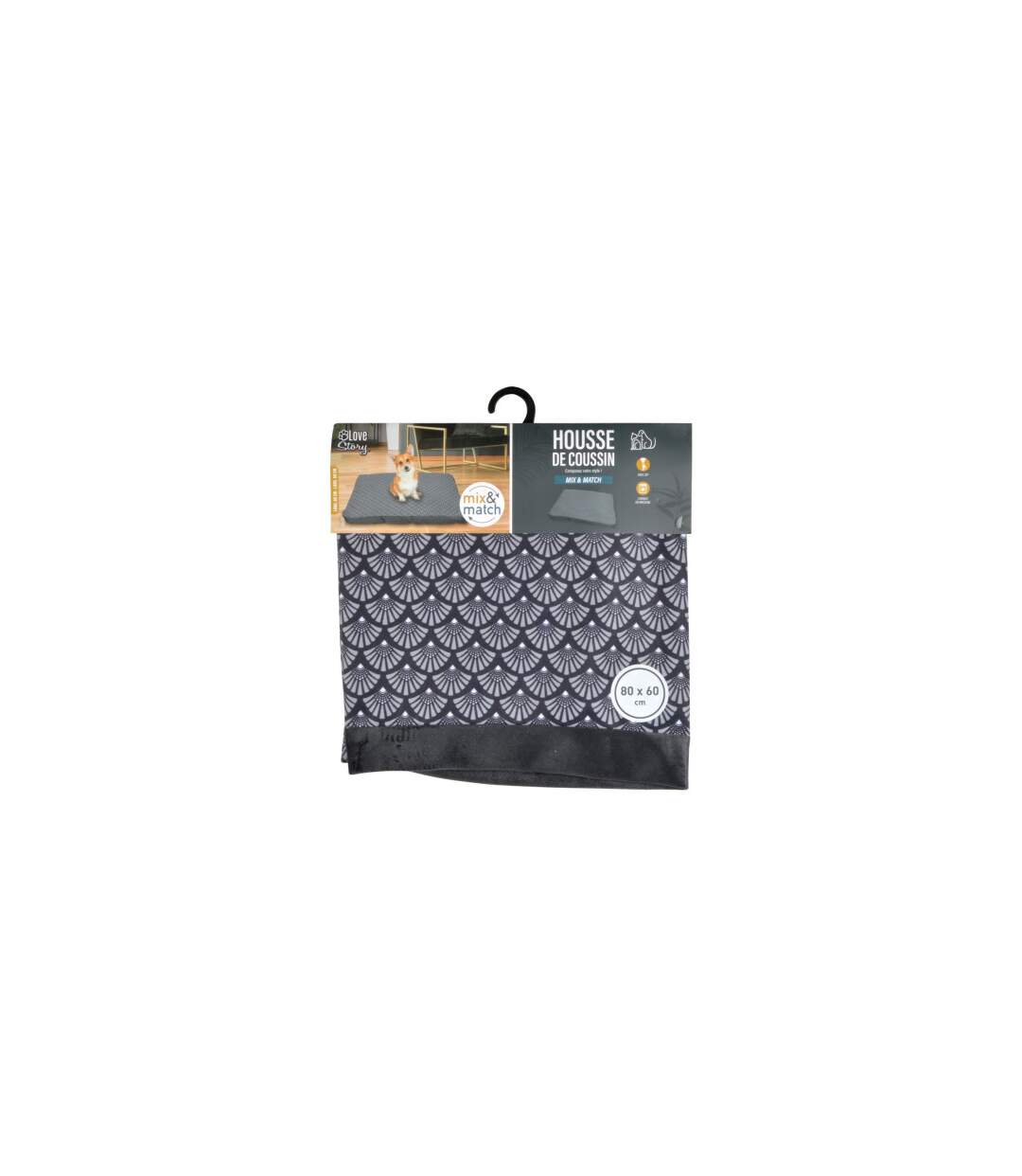Housse de Coussin pour Chien & Chat New Art 80cm Anthracite-5