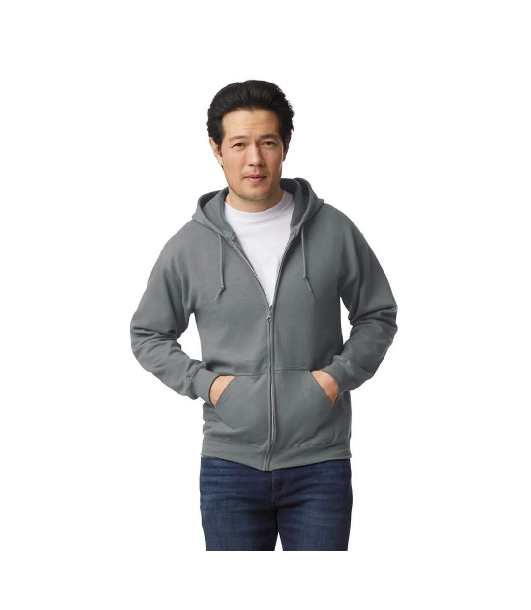Veste À Capuche Adulte Graphite Chiné Gildan-1