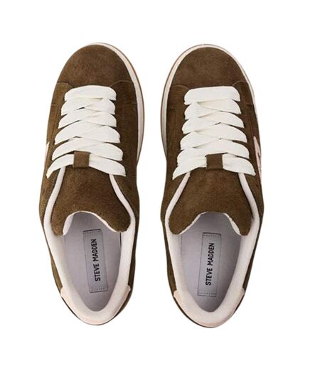 Baskets Motif/style Logo Alysha Femme Marron Kaki Steve Madden