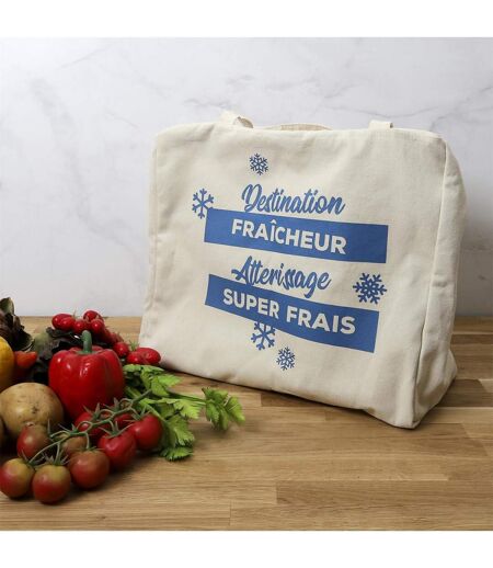 Sac Fraîcheur en Jute & Coton Aliments 40cm Blanc
