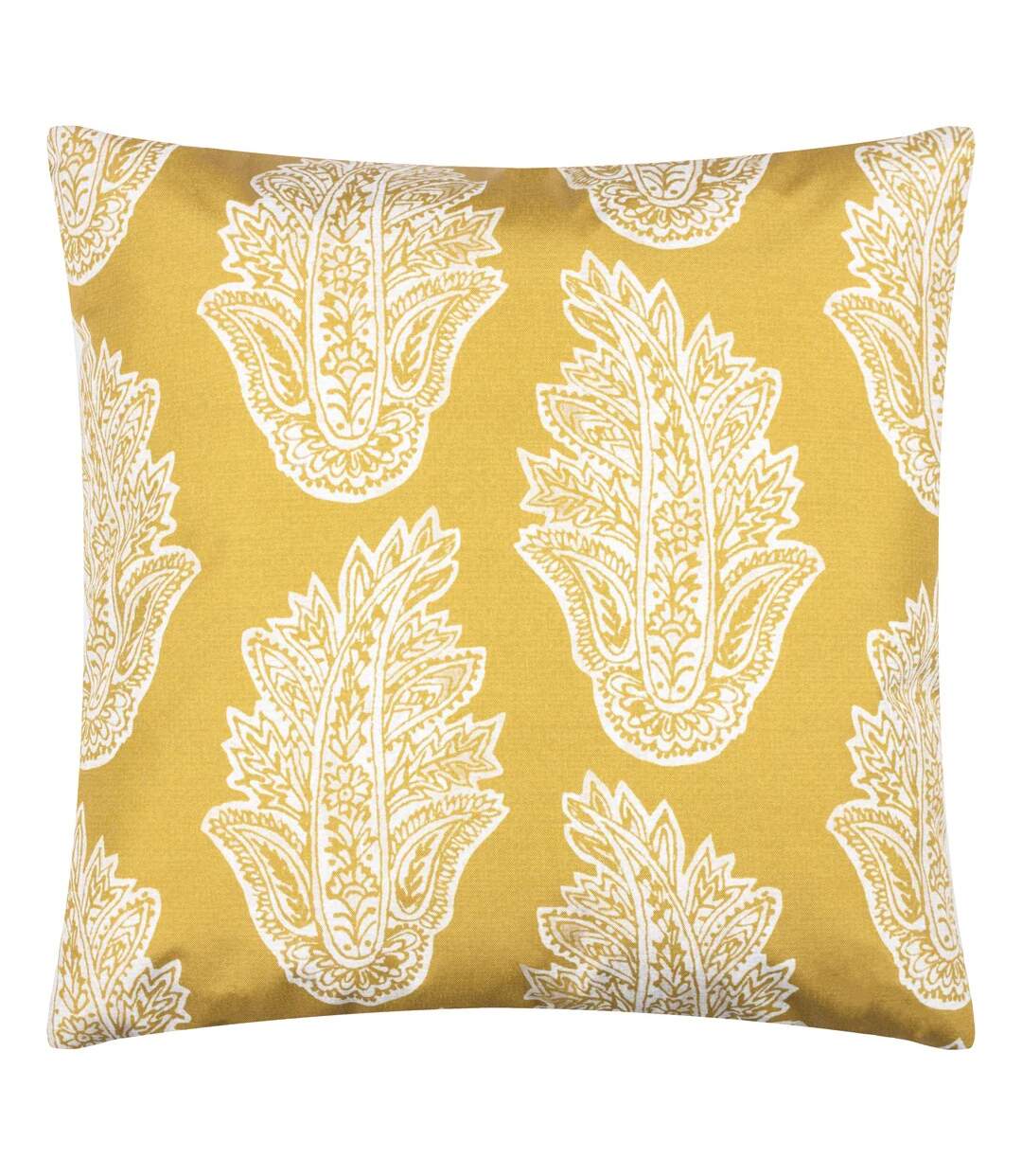 Kalindi paisley outdoor cushion cover 43cm x 43cm saffron Paoletti-1