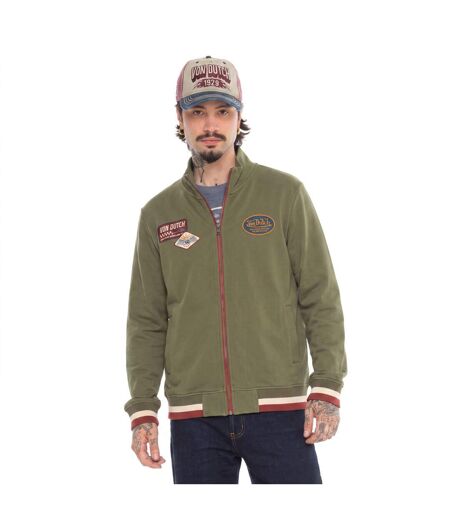 Sweat zippé en molleton avec écusson Wyatt Vondutch