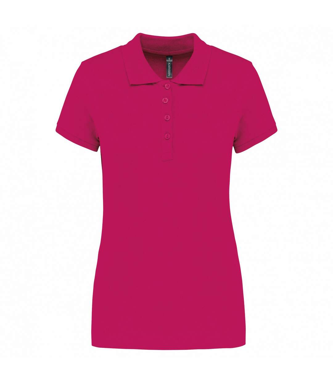 Womens/ladies pique polo shirt fuchsia Kariban