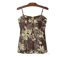 Chemisier top MAYFLOWER KF294MA marron et vert : le confort d'un coton cintré pour sublimer votre silhouette-2