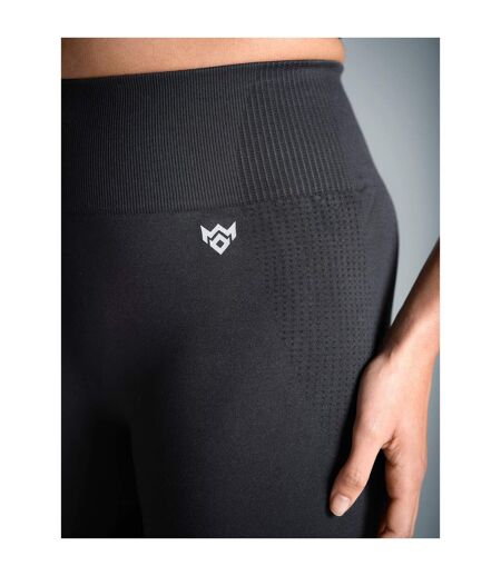 Womens/ladies Rete Seamless Shorts Black Miss Kick