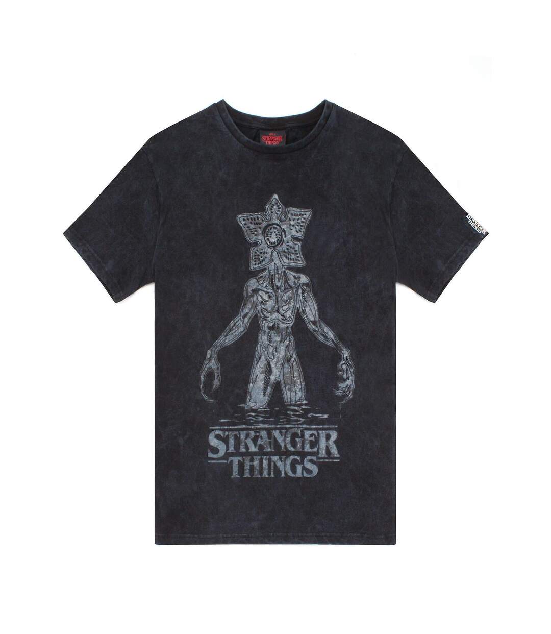 Stranger Things Womens/Ladies Acid Wash T-Shirt (Charcoal)