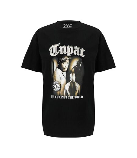 T-shirt Tupac Matw Sepia Homme Noir Mister Tee