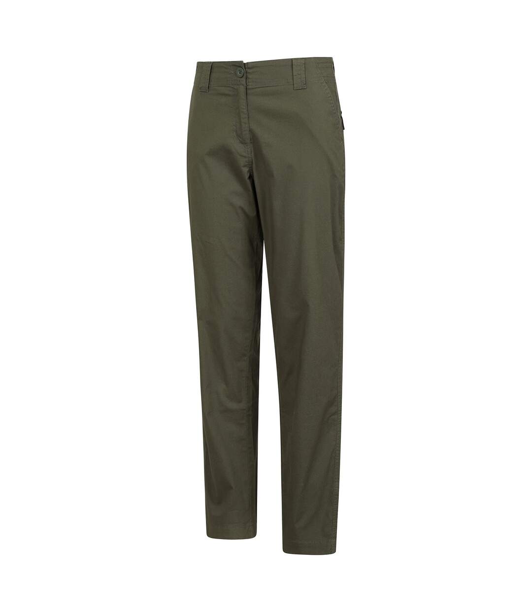 Womens/ladies coastal stretch regular trousers khaki green Mountain Warehouse-4