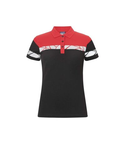 Polo Progression Femme Noir Rouge Projob