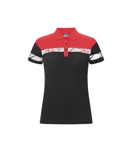Polo Progression Femme Noir Rouge Projob