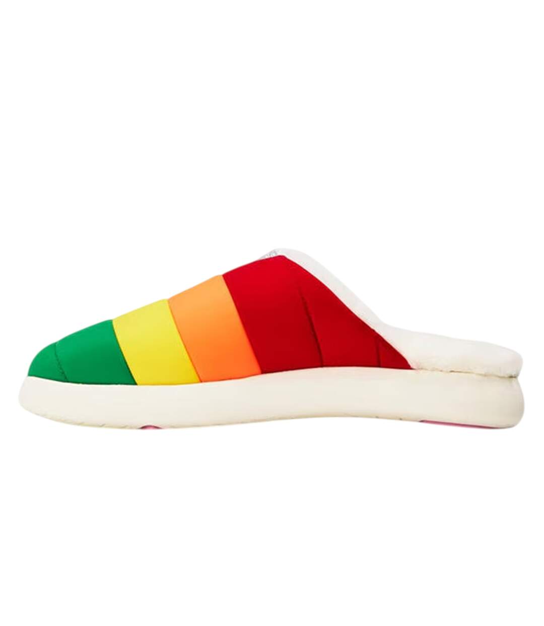 Womens/ladies Almamu Rainbow Striped Slippers White Multicoloured Toms-2