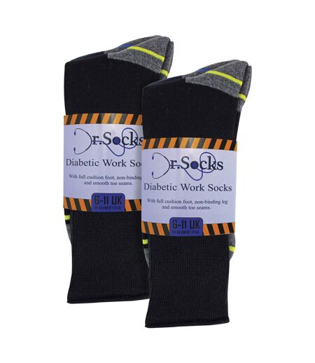 Chaussettes de travail respirantes pour diabétiques pour hommes Multipack