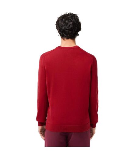 Sweat monochrome homme orange Lacoste