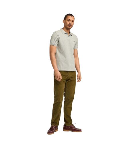 Mens Oyster River Logo Short-sleeved Polo Shirt Grey Timberland