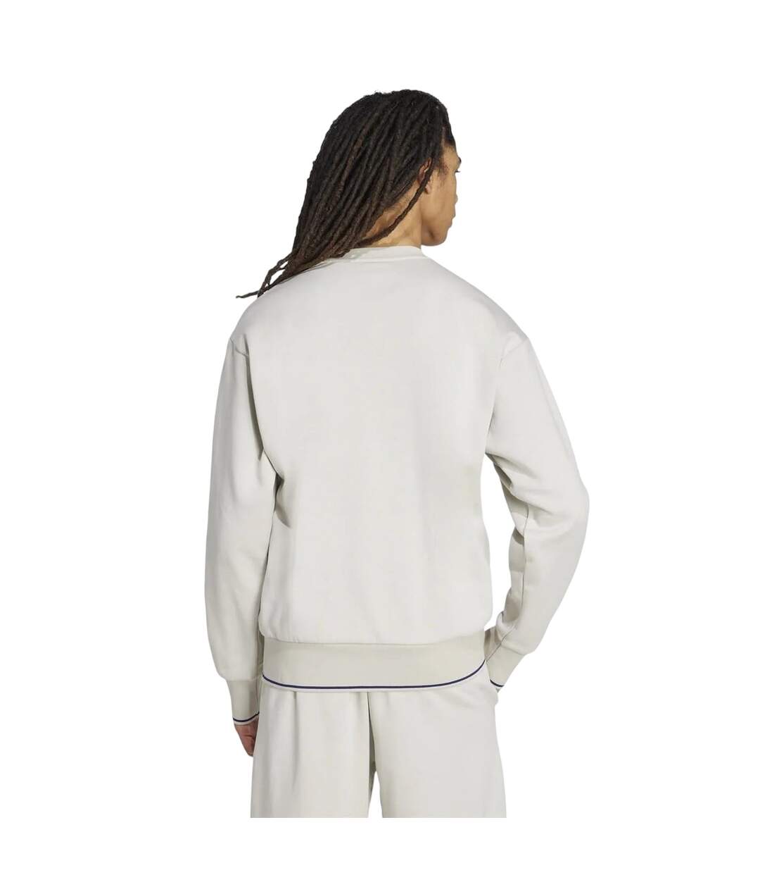 Sweat Motif/style Universitaire Homme Gris Aluminium Bleu Adidas-2