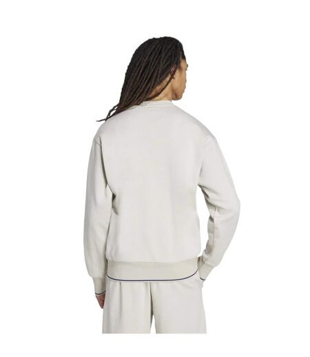 Sweat Motif/style Universitaire Homme Gris Aluminium Bleu Adidas