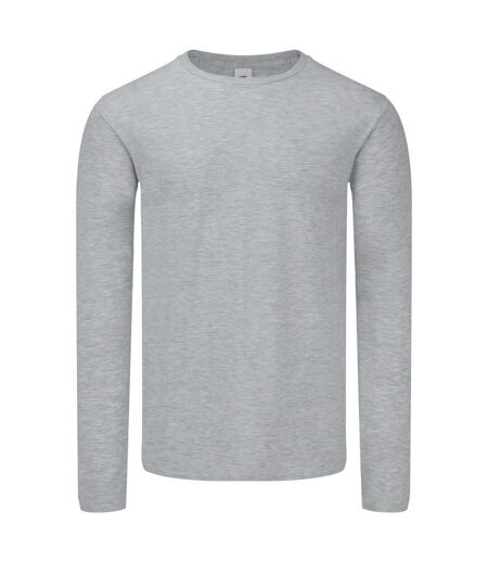 T-shirt Manches Longues Iconic Homme Gris Chiné Fruit Of The Loom