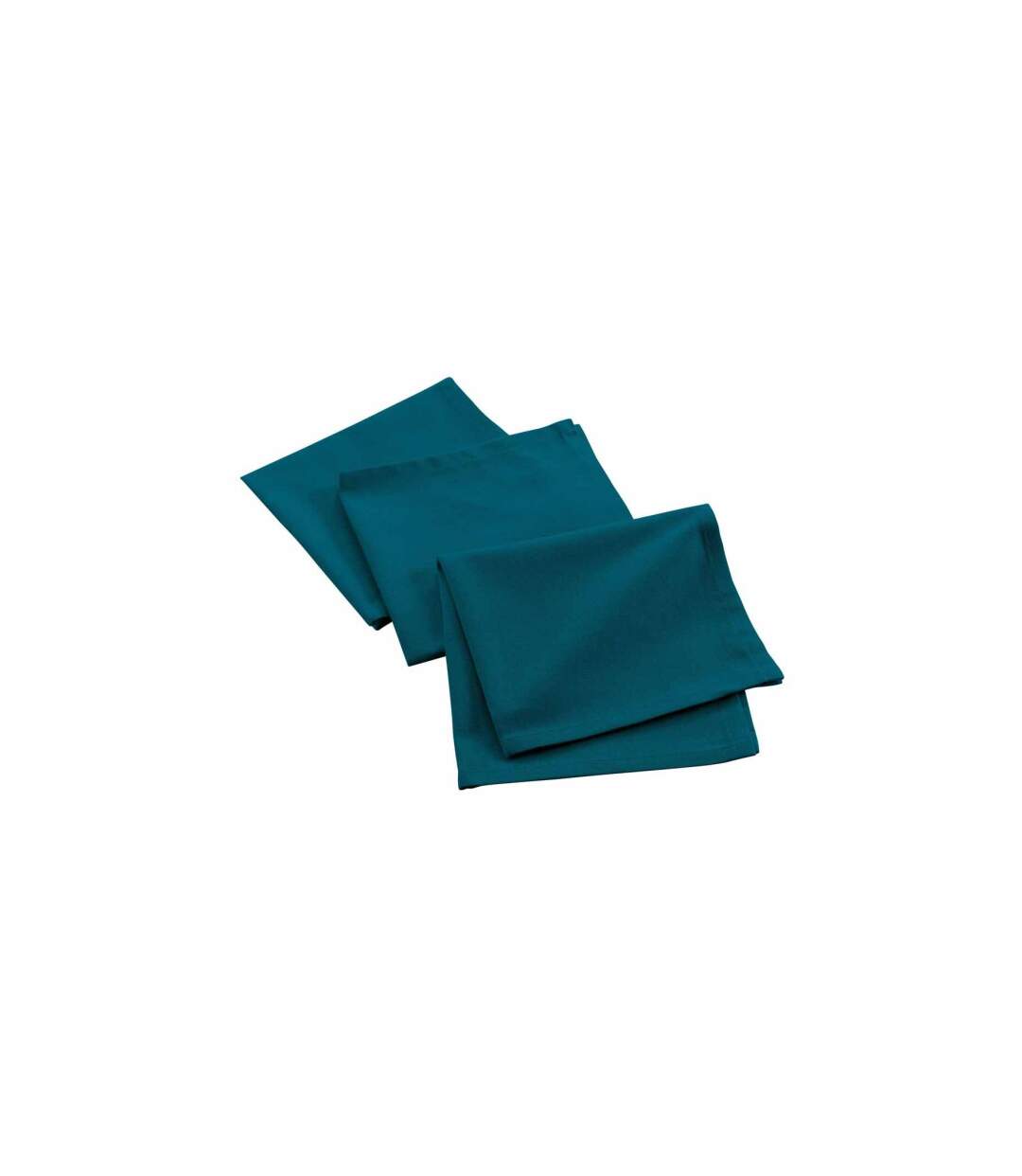 Lot de 3 Serviettes de Table Mistral 40x40cm Bleu Canard-1