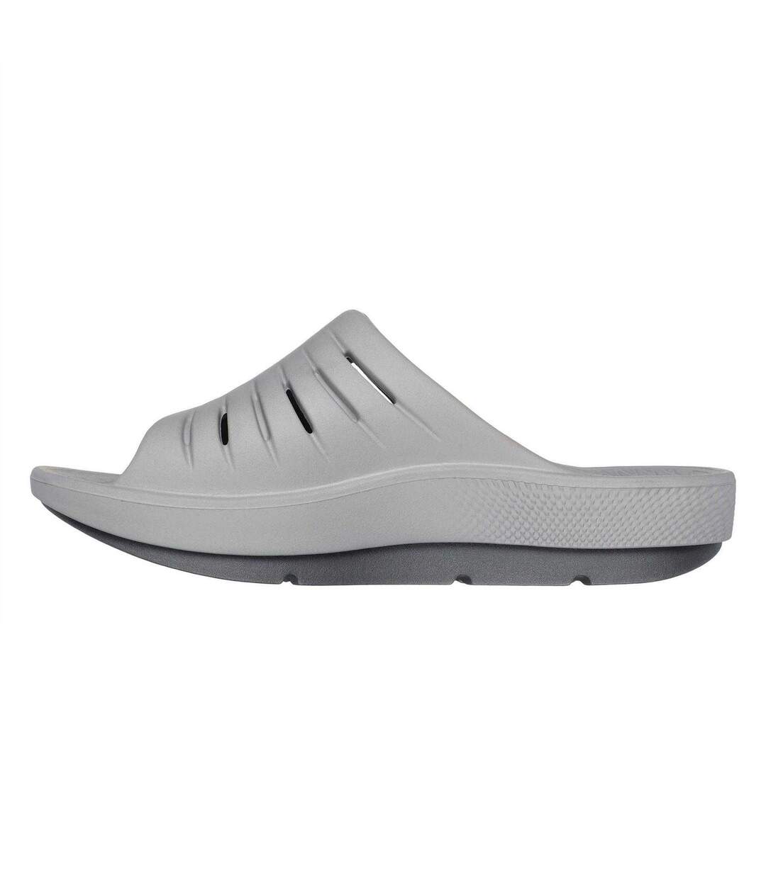 Womens/ladies Flat Sports Sandals Grey Skechers-2