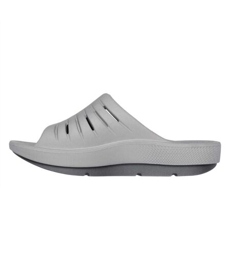 Womens/ladies Flat Sports Sandals Grey Skechers