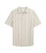 Chemise en lin beige clair homme teddy smith pietro stripe-1
